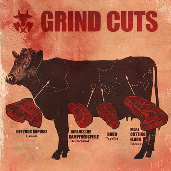 Nervous Impulse / Meat Cutting Floor / Japanische Kampfh?rspiele / Brud - Grind Cuts. Split CD